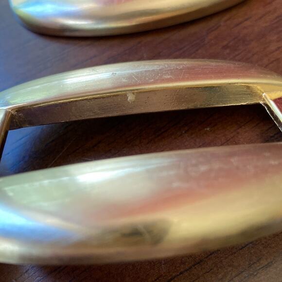 Belt Buckle Vintage Two Piece Goldtone Clasp Women 70s 80s 90s Ellen Tracy Metal - Picture 4 of 12